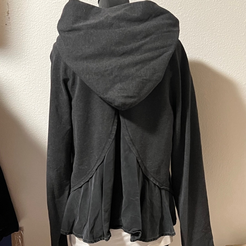 lululemon athletica Black Hooded Pullover with Pleated Back